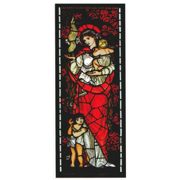 ステンドグラス シール 聖マーティン教会 Charity 慈愛 ウィリアムモリス 英国製