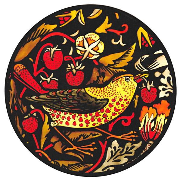 ステンドグラス シール ウィリアムモリス いちご泥棒 英国製