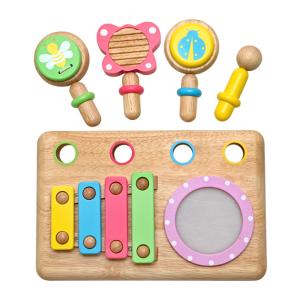 木のおもちゃ 人気 赤ちゃん エデュテ ファーストミュージックセット｜tougenkyou