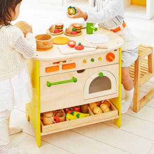 おもちゃ キッチン 木のおもちゃ ままごと 木製 エド・インター 森のアイランドキッチン｜tougenkyou