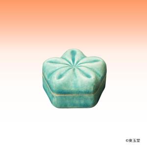 香合 色絵 花筏 高野昭阿弥作 （木箱入）春 桜 お花見 3月 4月 : お