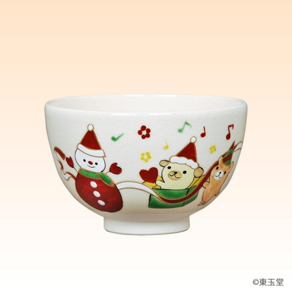 小茶碗　クリスマスソング 山岡善高作 (化粧箱)