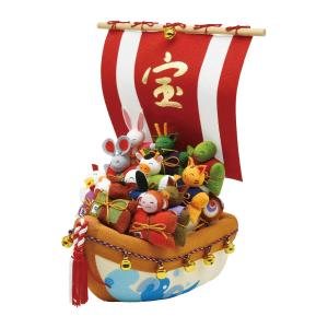 七福神 宝船（大） 高さ40cm 置物 : 仏像と縁起物の専門店 龍祥本舗