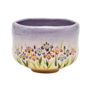 茶道具 水指 月見兎 狐森窯 福森遊 共箱 母 福森阿也 秋草 桔梗 萩 月