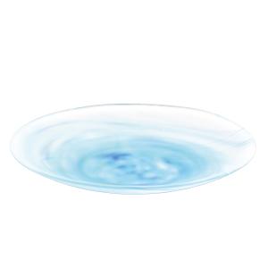 ガラス 菓子皿 菓子器 薄氷皿 義山 （直径23x高さ4cm) (紙箱） : お