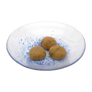 茶道具 菓子器 ガラス 硝子 菓子皿 氷点 新倉晴比古作 茶道 : 茶道具