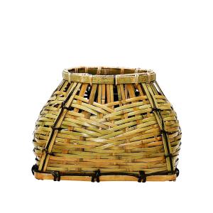 花籠 本宗全籠 籐手 (直径25cm×高さ 36cm) （上塗竹入子） : お茶道具