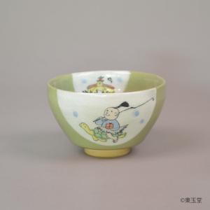 小茶碗　昔話　浦島太郎　忠泉作　直径10.8cm×高さ6.6cm　（化粧箱）