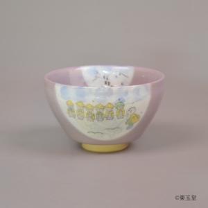 小茶碗　昔話　笠地蔵　忠泉作　直径10.8cm×高さ6.6cm　（化粧箱）｜tougyokudou
