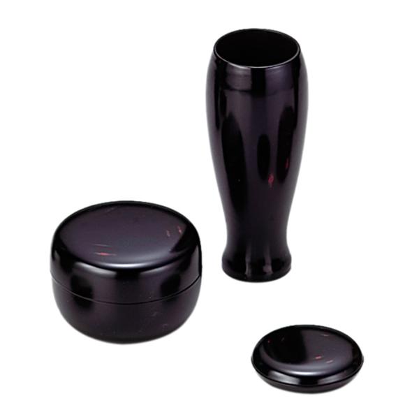 茶箱用　塗三点セット（茶筅筒、棗、香合）　曙（樹脂製）（紙箱）