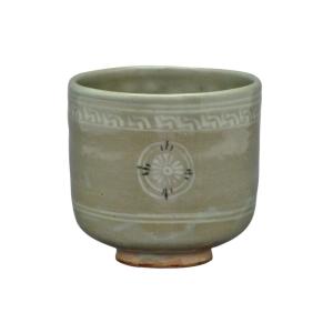 筒茶碗 青磁狂言袴 中村与平作（化粧箱） : 茶道具 銘茶 左座園 Yahoo