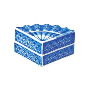 香合 染付 屏風箱 景徳鎮 王懐英作 茶道 茶道具 : 和空間ヤフー