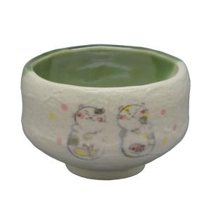茶碗 粉引三島 桜高台 清和窯 （化粧箱） : お茶道具東玉堂 ヤフー店