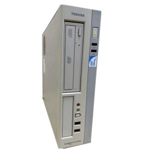 格安セール！中古パソコン デスクトップ Windows 7 Pro 64Bit TOSHIBA EQUIUM 3530 Celeron E3400 2.6GHz/メモリ2GB/HDD160GB/DVD-ROM｜トウホウネット