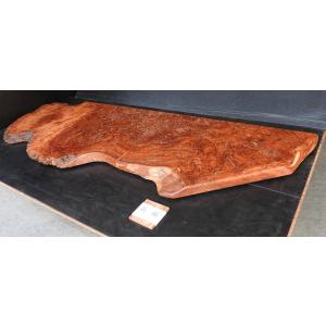 BIG　花梨　一枚板 花梨 カリン 一枚板 半円 テーブル 220〜590×40×1000mm 送料無料