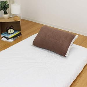 メリーナイト のびのび枕カバー シンカーパイル ブラウン 約32×52cm 簡単装着 いろいろな枕にフィット タオルのようなやさしい肌ざわり お