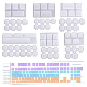 シリコーン型UVレジン型DIYマニュアルメカニカルキーボードキーキャップシリコンモールドキーボードクリスタルエポキシモールド7個/セット