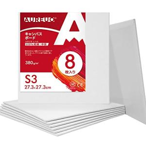 AUREUO 芸術絵創作 現代油絵 美術装飾 キャンバス ボード 初心者 絵画用具 プレゼントに 8枚 100％コットン 中目 S3 (27.3