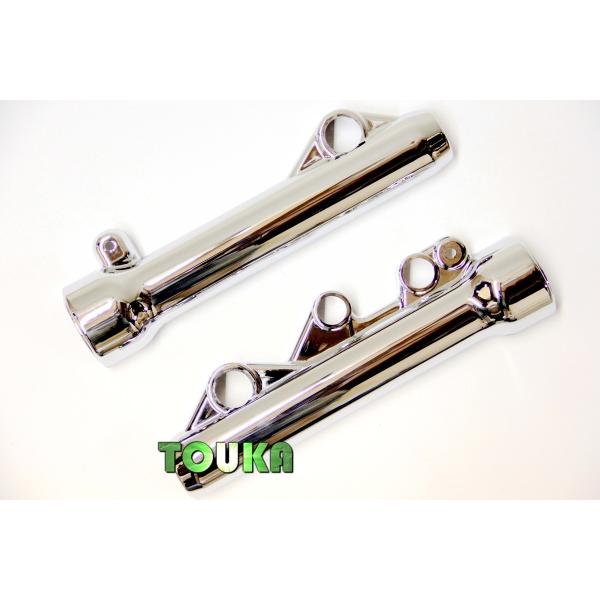 シグナスX SE44J フロント フォークカバー カウル メッキ セット