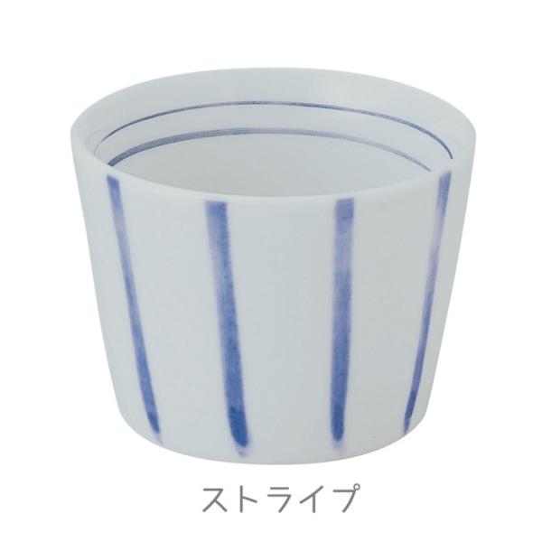 食器 おしゃれ ストライプ切立そば千代久 200cc そば猪口 そばちょこ 藍色 染付 蕎麦 シンプ...