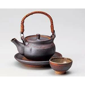 土瓶蒸し 《日本製》南蛮花型土瓶むし 盃セット おちょこセット 耐熱 直火対応 270cc 本格 土...