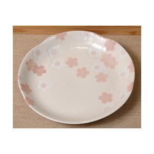 食器 お皿 おしゃれ 美濃焼の可愛いサクラのプレート 志野さくら梅型7.0皿 直径21.2cm stockヤ｜touki-furusato