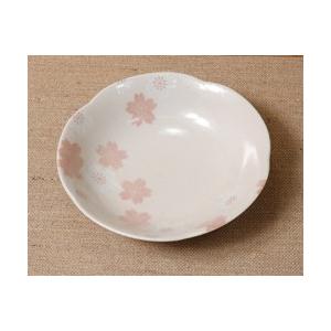 食器 おしゃれ 美濃焼の可愛いサクラのうつわ 志野さくら5.0浅鉢 stock