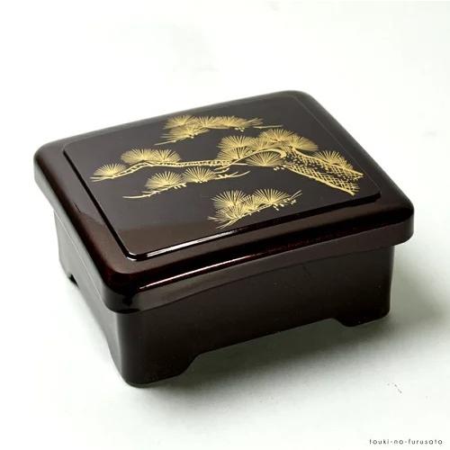 うな重 鰻丼 食器 売れ筋 A 隅丸光月丼重 溜パール松内朱（重箱 幅16.7cm×14.3cm 高...