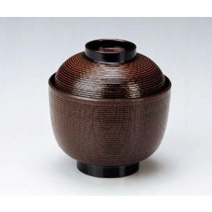 蓋付 汁椀 ［Ａ］千筋ケヤキ小吸椀栃 汁椀 吸物椀 ABS樹脂 熱可塑性樹脂 蓋付き 料亭 おもてな...