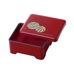 うな重 食器  A まり 若丸丼重 古代朱まり内朱（重箱16.6cm×14.2cm高さ7.5cm） ...