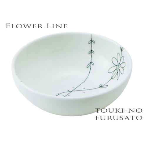 食器 おしゃれ フラワーラインUK40鉢（直径12cm） 白磁 花 小鉢 ボウル 食器 おしゃれ 美...