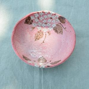 小鉢 とんすい 桜志野 白紫陽花　
