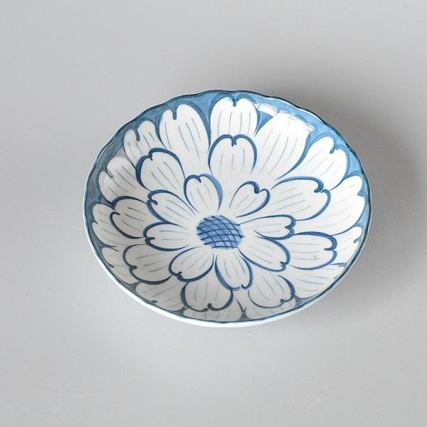 三枚重ねの花 中皿 三峰