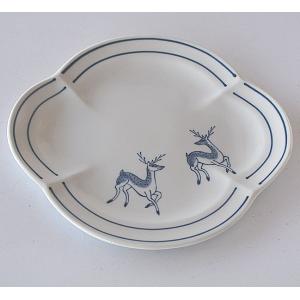 中皿 花形 鹿が遊ぶ 料亭の器