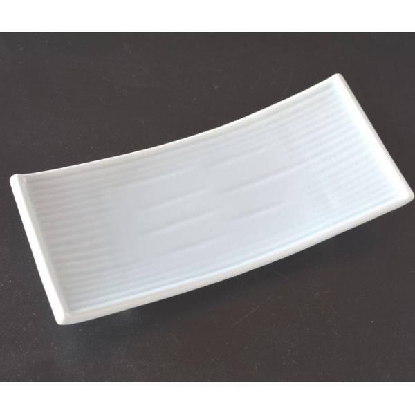 長角皿 反り 青磁 料亭の器