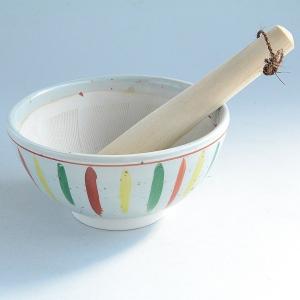 すり鉢小 十草 すりこぎ付き