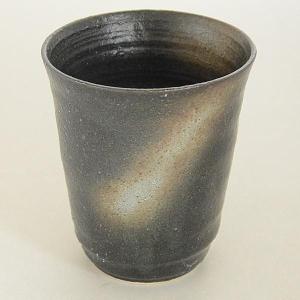 焼酎カップ 黒 白模様 湯飲み