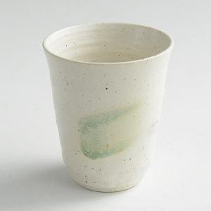 粉引 緑刷毛目 焼酎カップ 湯飲みの商品画像