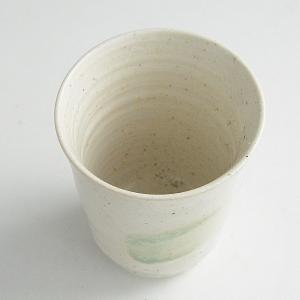 粉引 緑刷毛目 焼酎カップ 湯飲みの詳細画像2