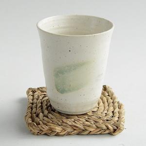 粉引 緑刷毛目 焼酎カップ 湯飲みの詳細画像3