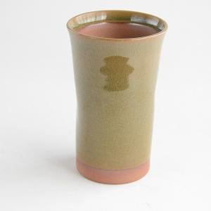貫入 緑焼酎カップ 湯飲み 訳ありの商品画像