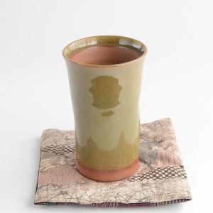 貫入 緑焼酎カップ 湯飲み 訳ありの詳細画像2