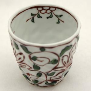 有田焼 源右衛門 窯 赤絵 柘榴絵 飯碗 茶碗 飯茶碗 源右衛門窯 染付柘榴絵（中） 飯碗 有田焼 ご飯茶碗 : 陶器たて石