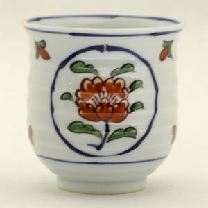 源右衛門窯 染錦菊牡丹絵 湯呑揃（5客） : 陶器たて石 Yahoo!店