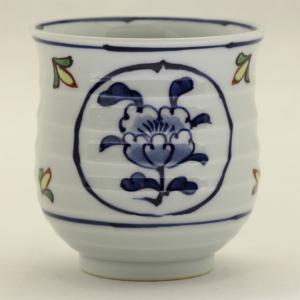 源右衛門窯 染錦菊牡丹絵 湯呑揃（5客） : 陶器たて石 Yahoo!店
