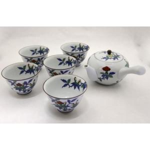 源右衛門窯 染錦菊牡丹絵 湯呑揃（5客） : 陶器たて石 Yahoo!店