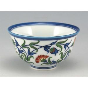 有田焼源右衛門窯 染錦山水絵茶碗 有田焼源右衛門窯 染錦山水絵茶碗