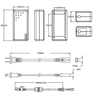 電源ACアダプター TK-12V-45W 12...の詳細画像1
