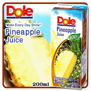 Dole ドール パイナップルジュース１００％ 200ml 【果汁100％】【果汁100パーセント】...