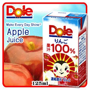 Dole ドールりんご 125ml 【果汁100％】【果汁100パーセント】【リンゴ】【りんご】【林檎】【アップル】【ジュース】｜toukyoucyuuou